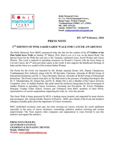 Press Note Poster Launch Pink Sakhi Saree Walk 26